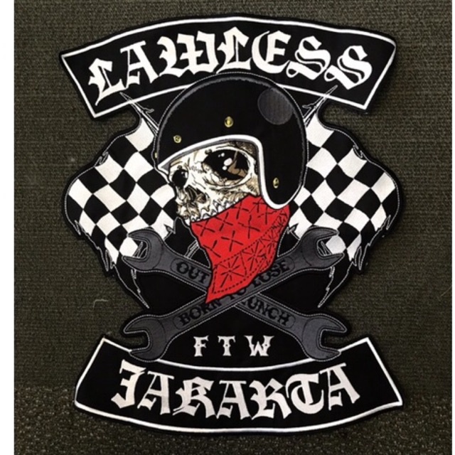 Back Patch Lawless Jakarta - Roadskull