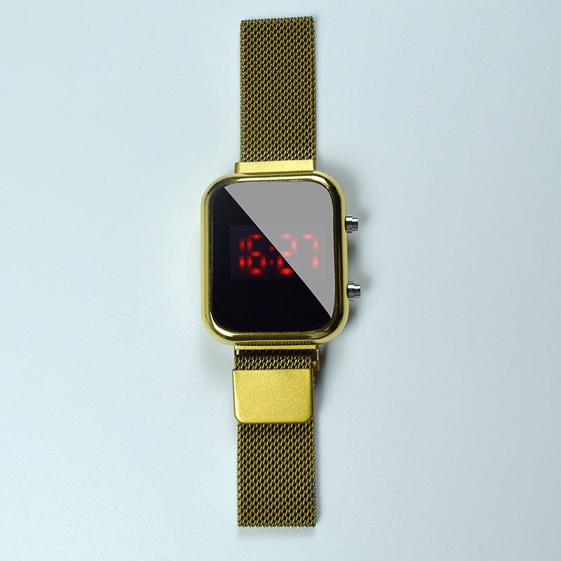 JY J018 Jam Tangan Digital Kualitas Premium Pria/Wanita LED Tali Rantai Pasir Magnet-3