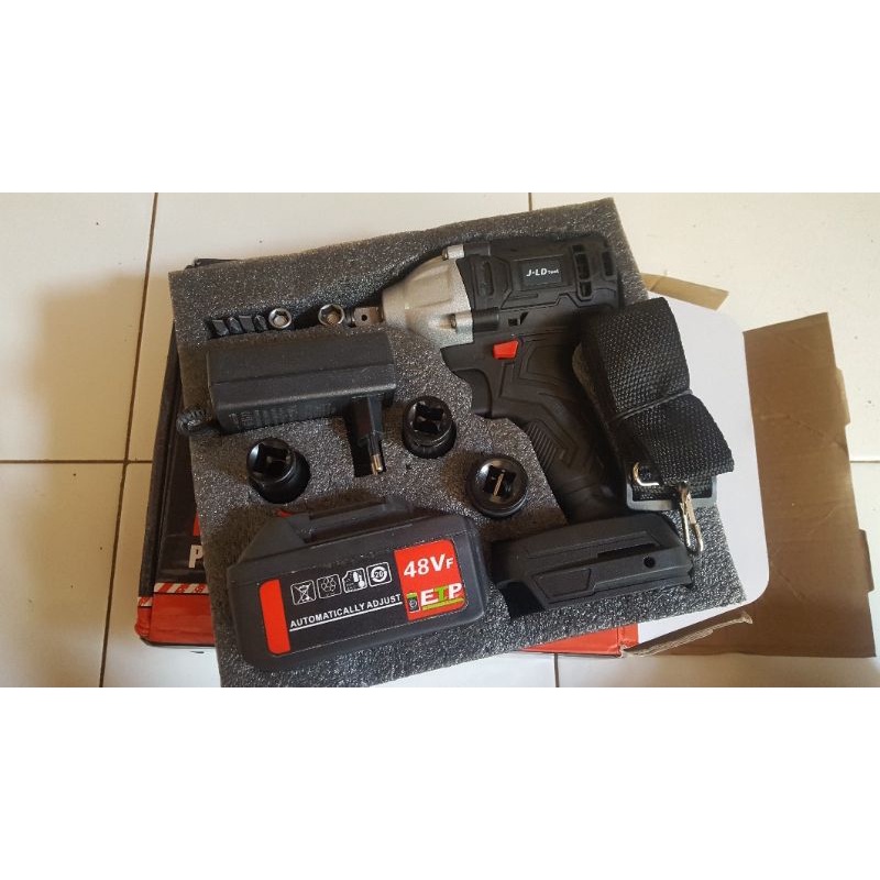Cordless Impact Wrench 48V Brushless JLD 48S /  Bor Baut Baterai 48volt Mesin Cordless impact