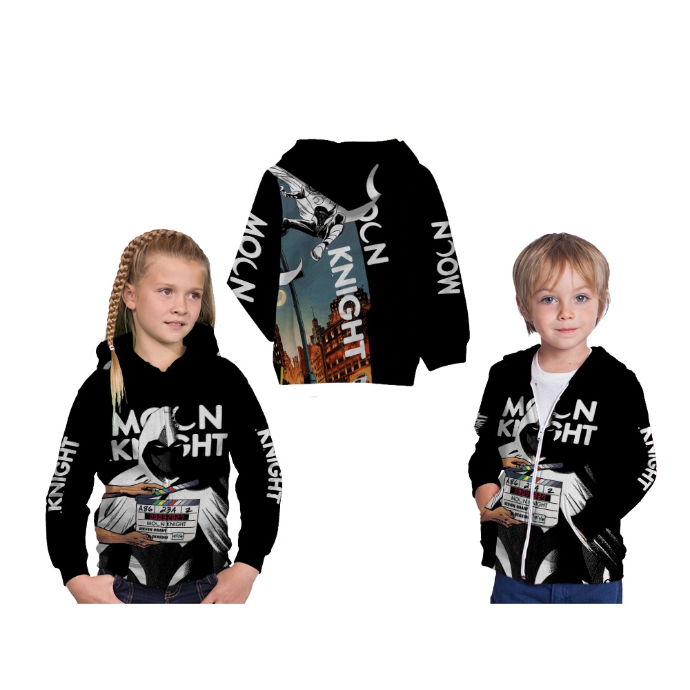 Jaket Hoodie Anak Karakter Moon Knight 02 Full Printing Custom