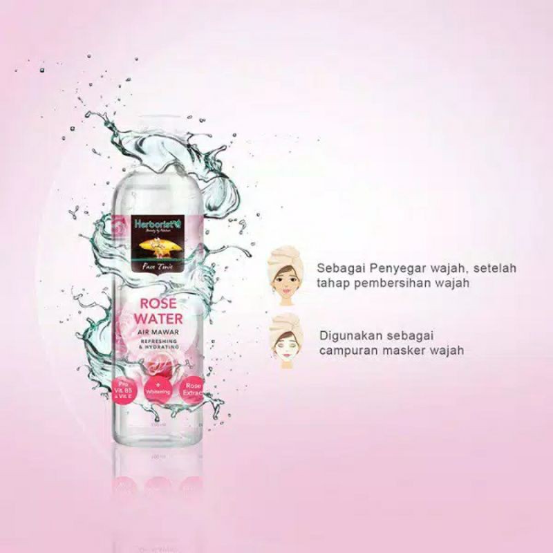 Herborist Rose Water 100ml/air mawar herborist/Milk Cleanser/Facial Wash/Sleeping Mask