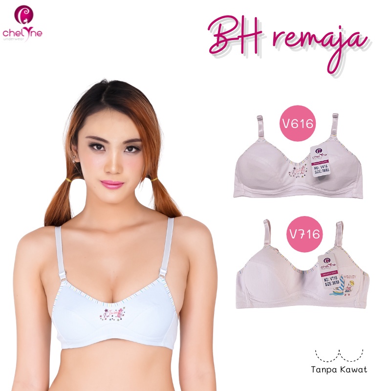 BH Chelyne Busa Tipis Remaja Motif V616 / V716 Mini Daily Bra - Kaos Katun