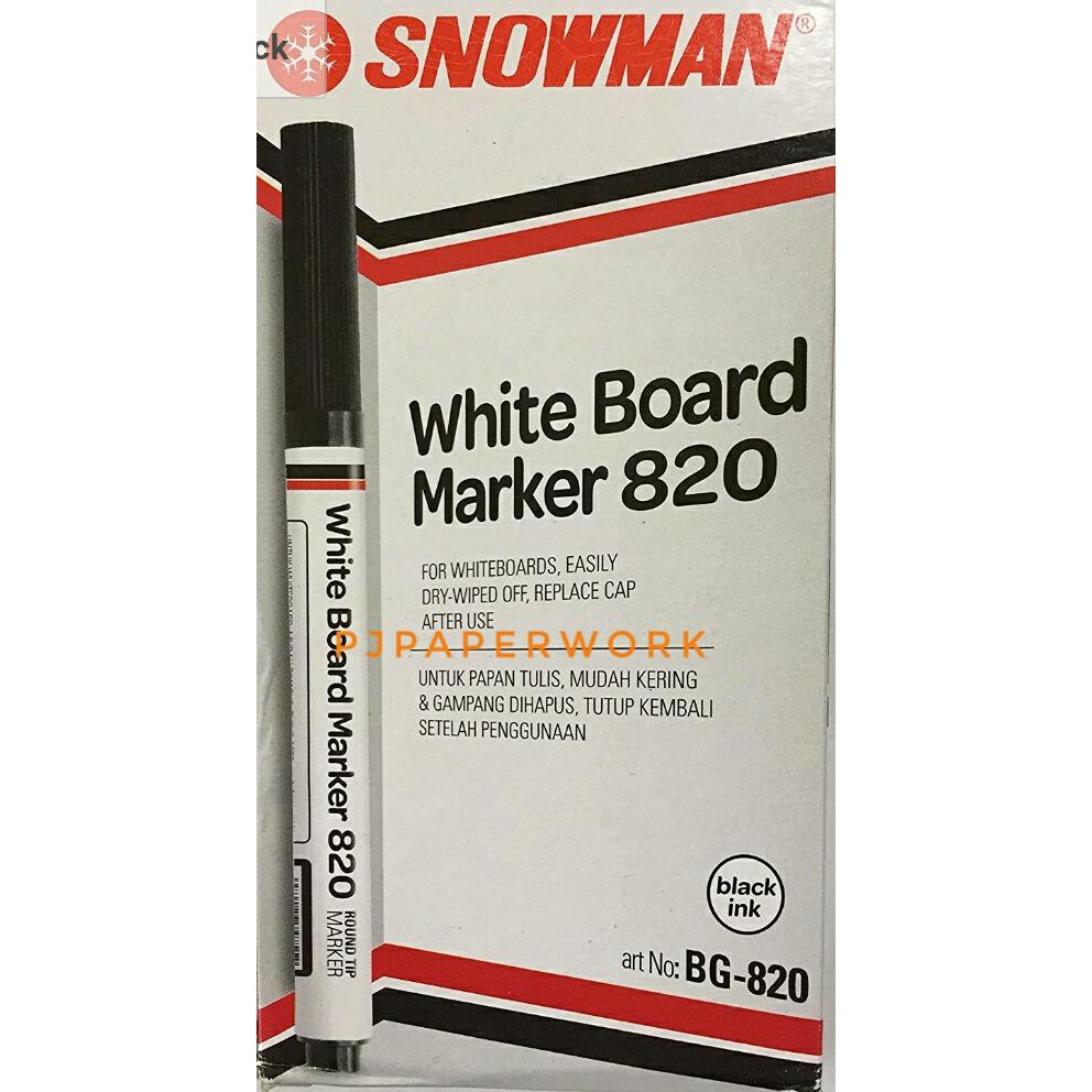 

SPIDOL WHITEBOARD SNOWMAN 820 DAPAT DIHAPUS/MARKER PAPAN TULIS MURAH DISKON