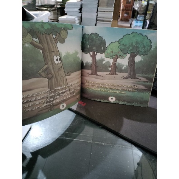 buku seri dongeng negri buah bilingual full colour (19x19cm)