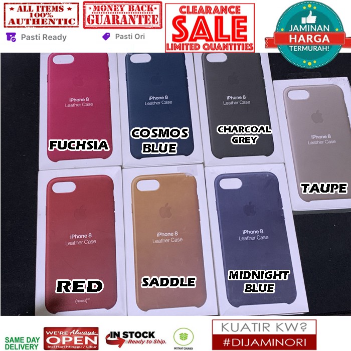 Case Original iPhone 8 / iPhone 7 GENUINE LEATHER ( ORIGINAL DIJAMIN)