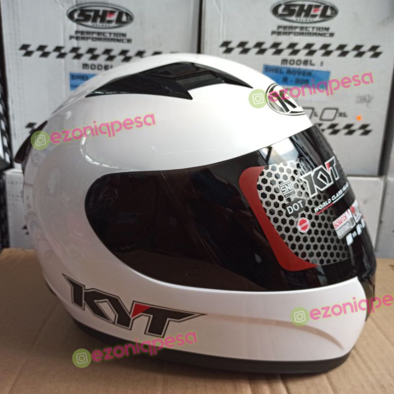 Obral cuci gudang HELM KYT R10 SOLID WHITE PUTIH ORI ORIGINAL