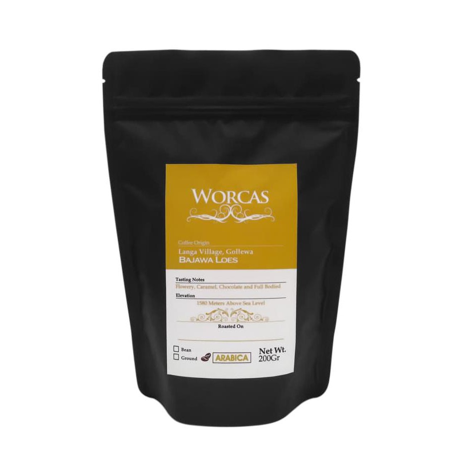 

Kopi Arabica Flores Bajawa 200 Gram (Biji/Bubuk) | Worcas Coffee - KOPI BIJI
