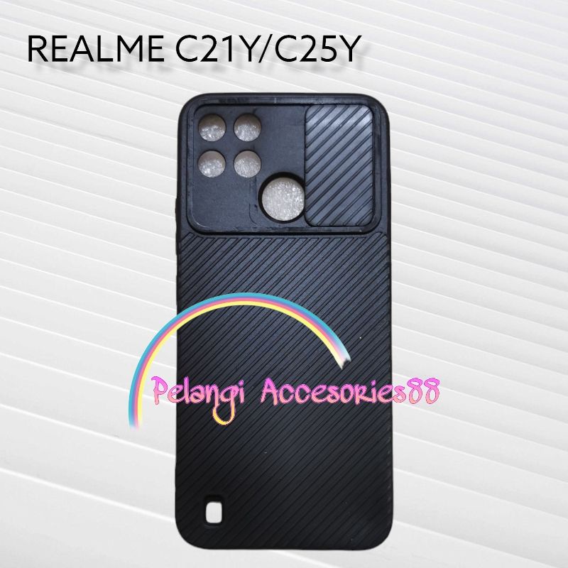 CASE REALME C21Y / C25Y CASE SOFTCASE SLEDING WARNA WARNI