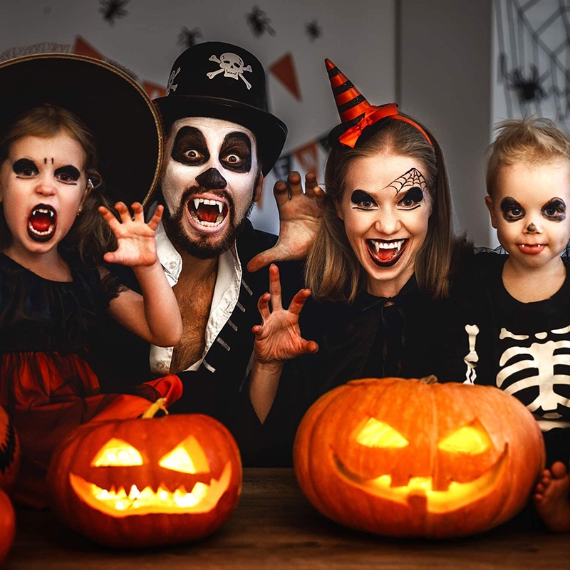 Gigi Palsu Vampire Bahan Resin Ramah Lingkungan Untuk Kostum Halloween