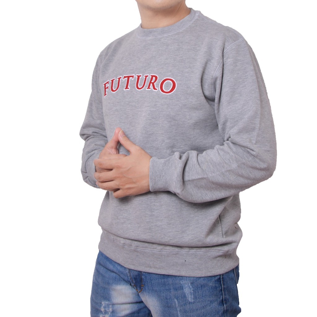 Crewneck sweater premium pria bahan fleece