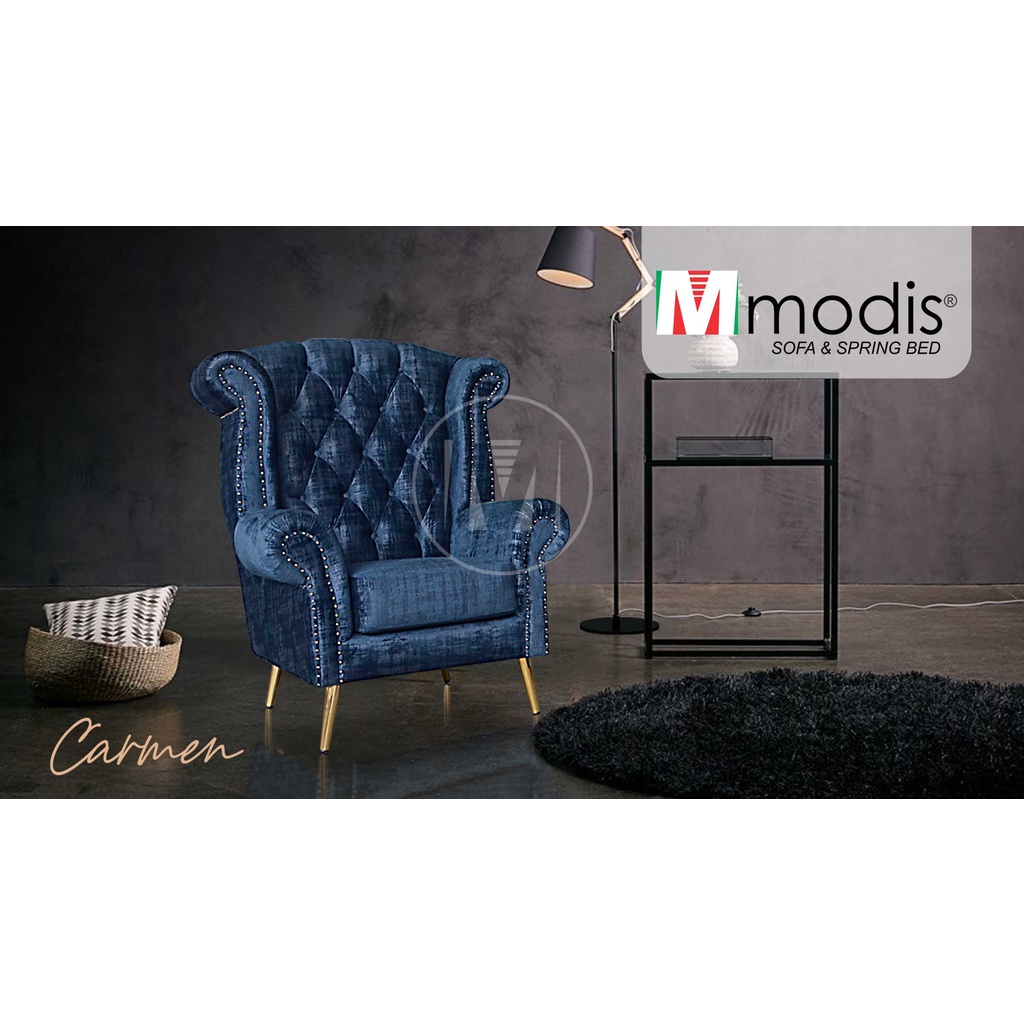 Sofa Tamu Modis tipe Carmen - Sofa 1 Person Minimalis - Sofa Mewah Keluarga - Medan