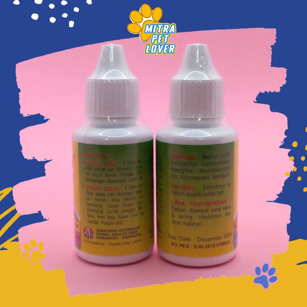 PROBIO KICAU BURUNG - KICAU MAS 30 ML ORIGINAL - PERANGSANG BUNYI BURUNG - SUARA JADI JERNIH - NGOCEH -  MENJAGA STAMINA SEHAT MENCEGAH STRESS - MURAH ASLI BERKUALITAS - PET BIRD ANIMAL TAMASINDO OBAT &amp; VITAMIN HEWAN BINATANG PELIHARAAN MITRAPETLOVER