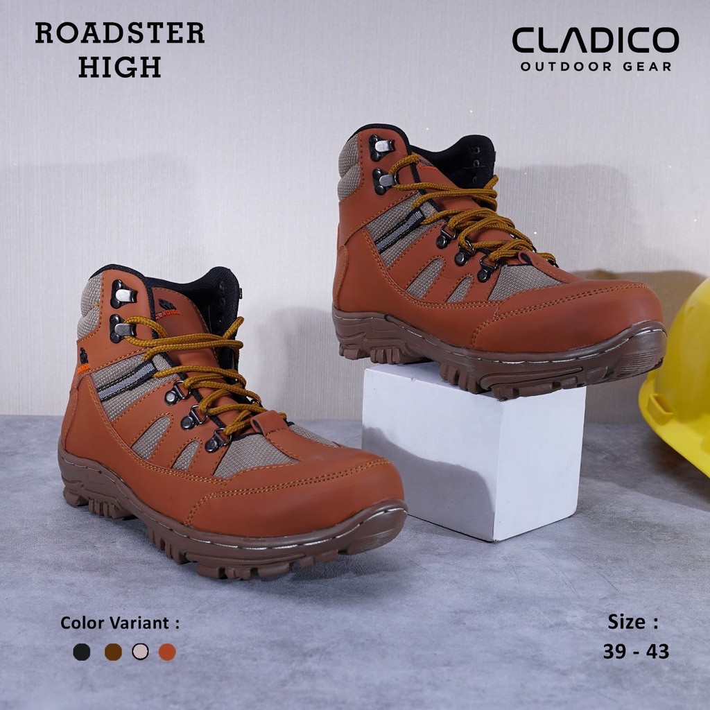 Sepatu Safety Boots Shoes Ujung Besi Cladico Roadster High Premium Original