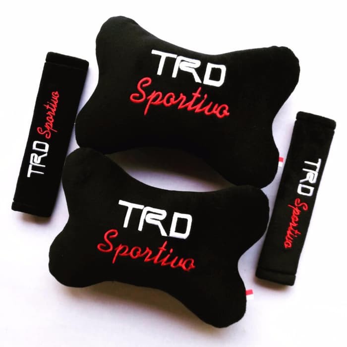 Bantal Mobil TRD Sportivo Toyota Racing 2in1 / Bantal Mobil Set TRD Sportivo Dakron 2 in 1 seat belt safety belt