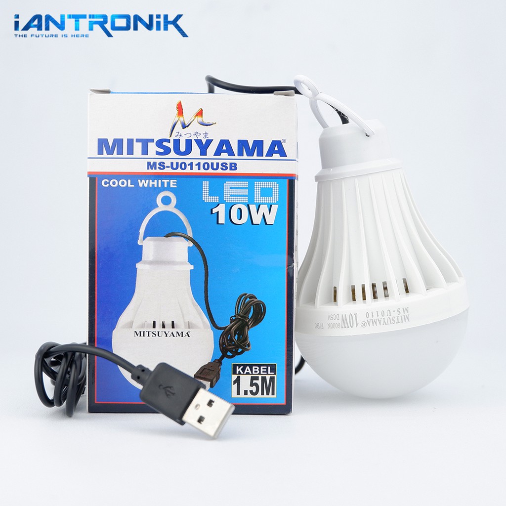 Lampu Bohlam USB 5 / 8 / 10 / 15 WATT LED Emergency Lamp Kabel 1.5 Meter Mitsuyama