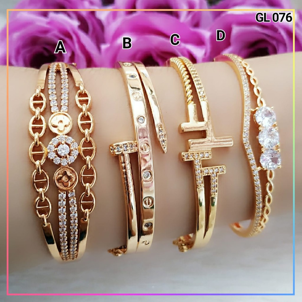 Gelang xuping gelang dewasa lapis emas gold GL 076