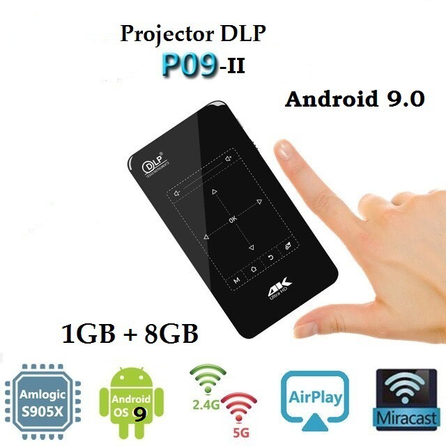 MINI SMART PROJECTOR DLP P-09 ANDROID WIFI 6.0 S905X 1GB/8GB 200inc