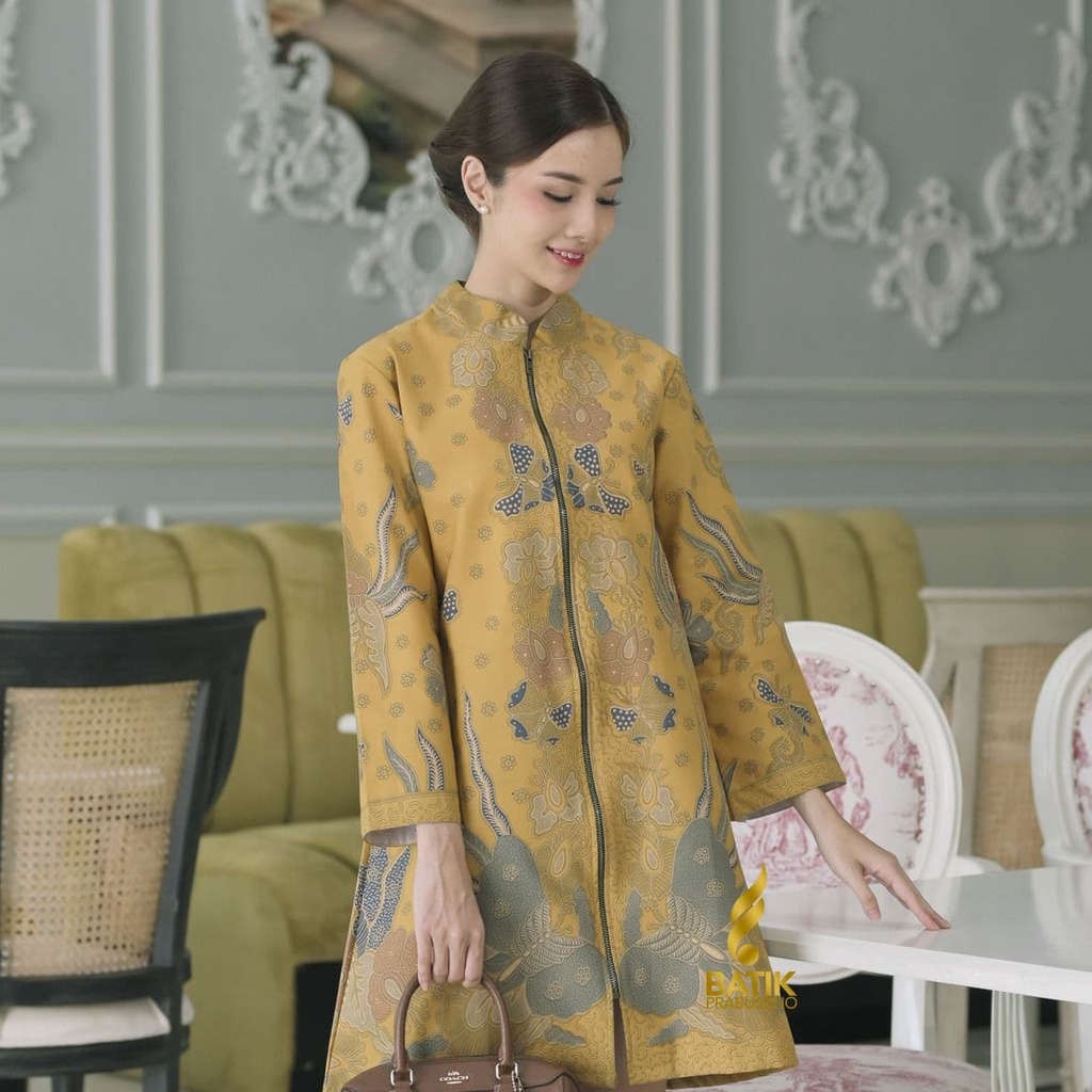 Batik Prabuseno - Lisna Tunik Batik Wanita Lengan Panjang-1