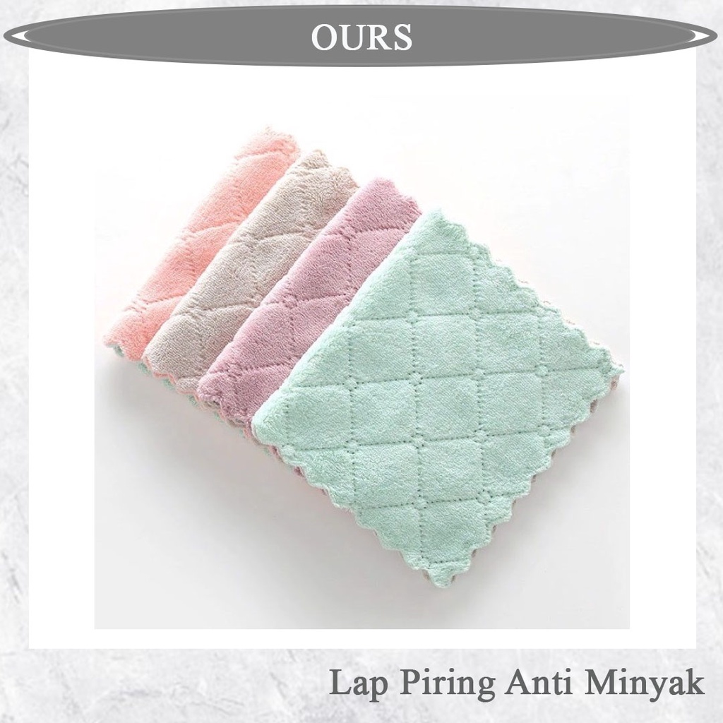 Kain Lap Piring Anti Minyak Microfiber / Kain Lap Anti Minyak / Lap Cuci Piring/ KAIN LAP TANGAN