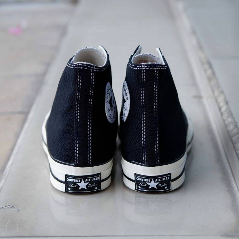 SEPATU PRIA CONVERSE 70s HI BLACK WHITE GLOSSY