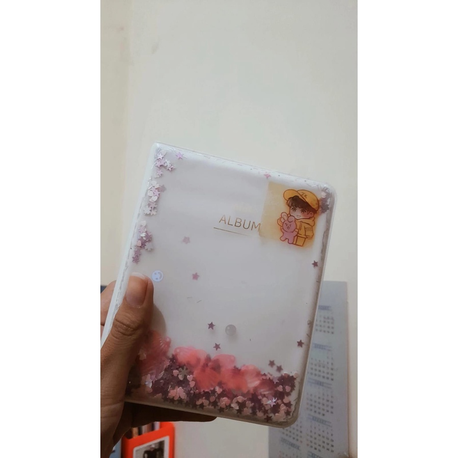 notebook mini glitter pink