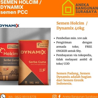 Jual Semen Holcim / Dynamix Kemasan @40kg Eceran | Shopee Indonesia