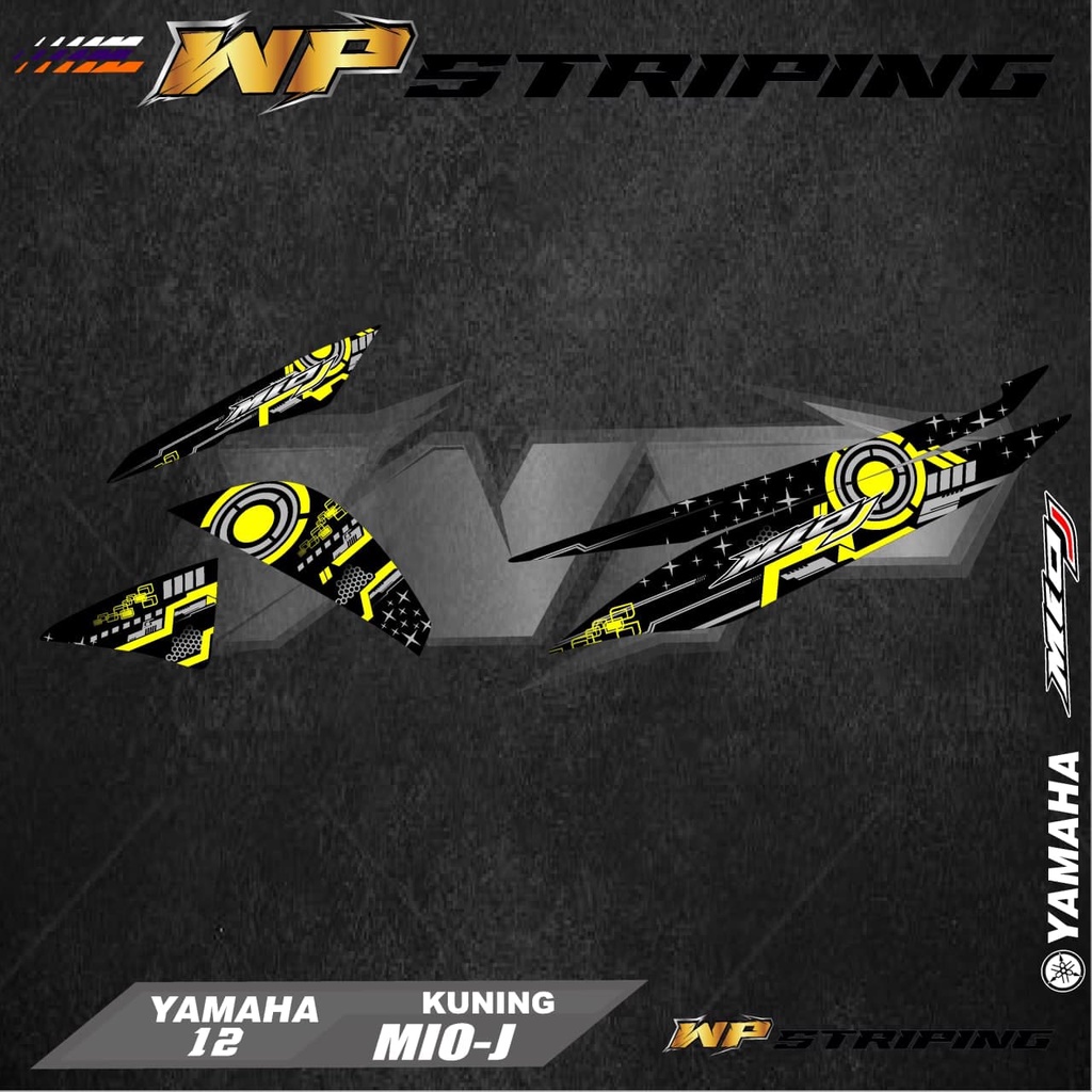 Stiker Striping MIO J/Sticker Variasi List Skotlet Motor Yamaha MIO J/Racing 12
