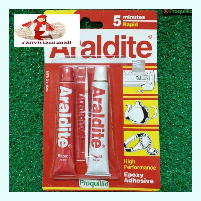 

510Fsjbran Lem Besi Araldit Araldite Merah Epoxy 5 Menit Resin+Hardener Adhesive Rany5Ckhd