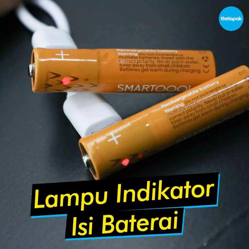 MICROBATT Baterai Cas AAA Micro USB 450mAh isi 2pcs