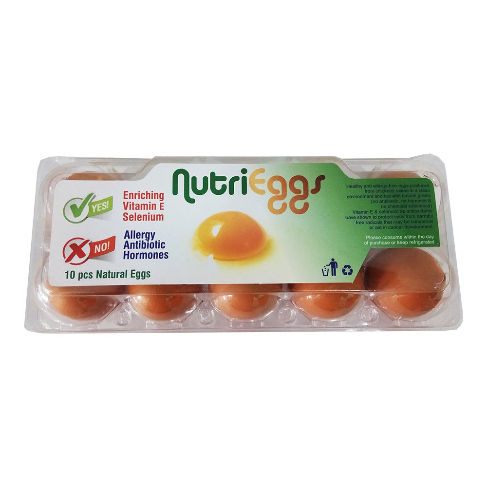 NUTRIEGGS Telur Ayam Organik pack 10 butir | Shopee Indonesia