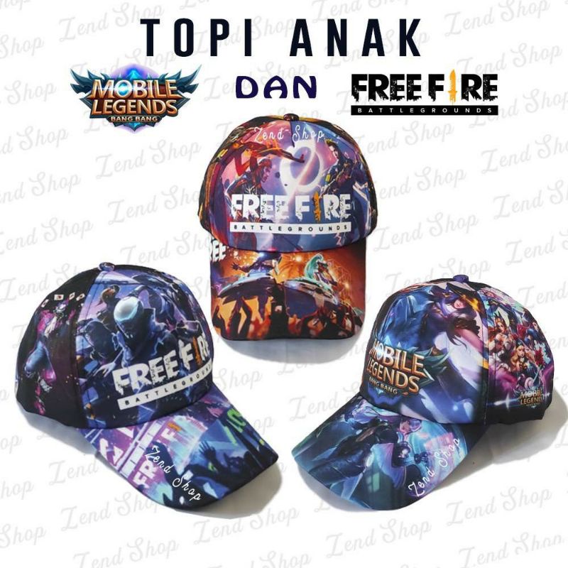 TOPI FREE FIRE bahan sublime tidak luntur