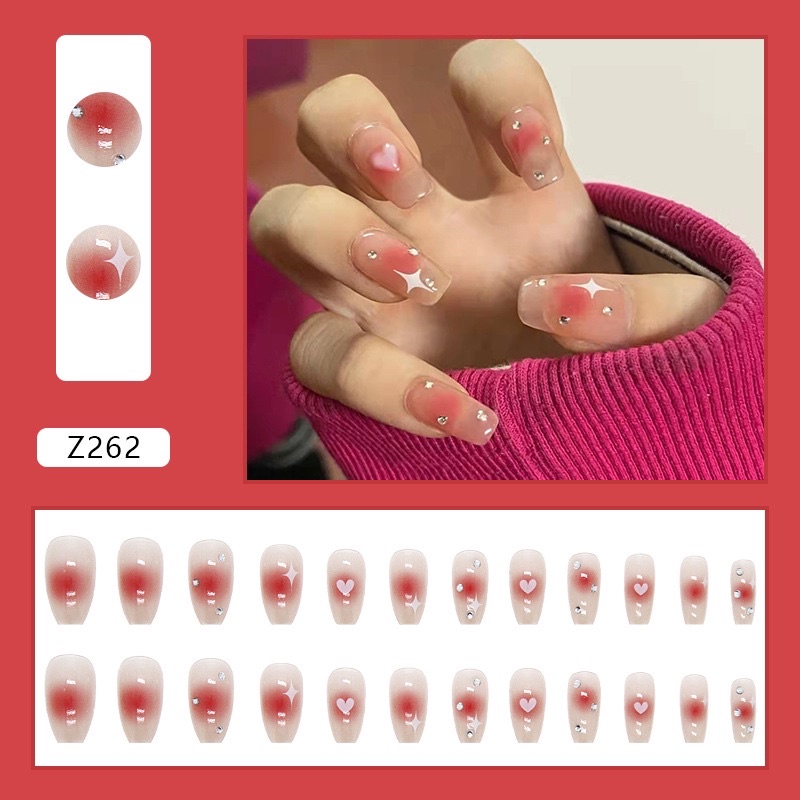 Kuku Palsu 【B13，lem cair】Nikah kuku Wedding False Nailart Pengantin Tangan