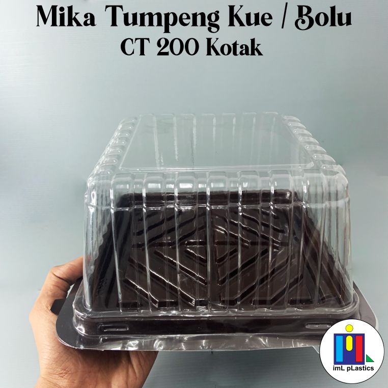 MIKA TUMPENG CT 20 KOTAK/ TRAY CAKE TART 20CM / MIKA KUE BOLU KOTAK - set 10pcs