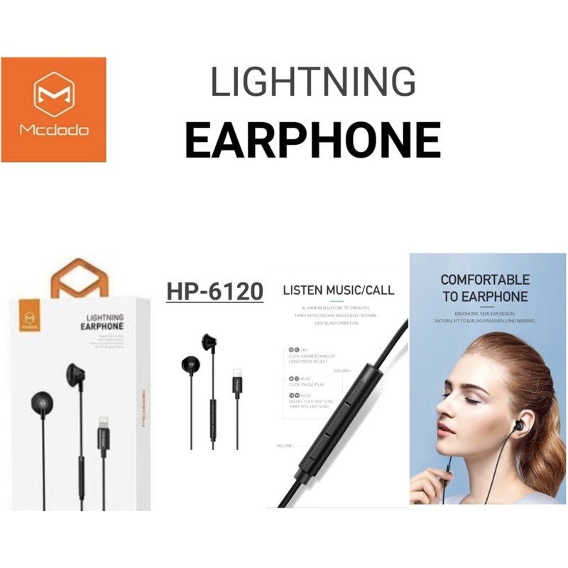 Mcdodo Headset Earphone Lightning
