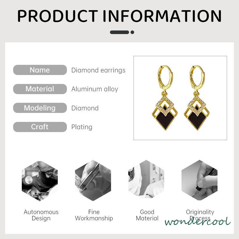 Rhombus bentuk minyak Drop anting-anting modis anting-anting High-end-Won