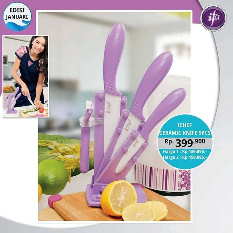 Pisau IFA Pisau Dapur IFA ICHEF Ceramic Knife 5 Pcs / Pisau Keramik