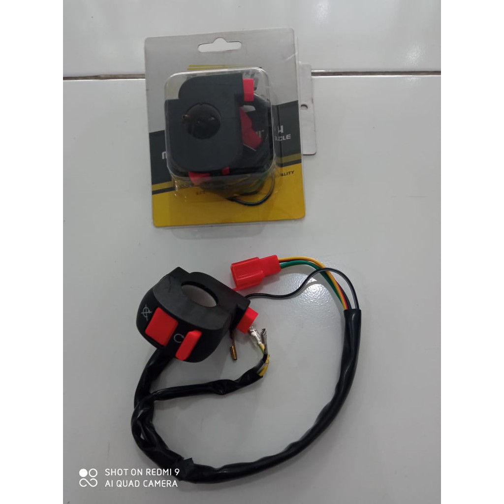 Saklar tombol on off + starter Saklar kanan motor Engine on off universal Dcross