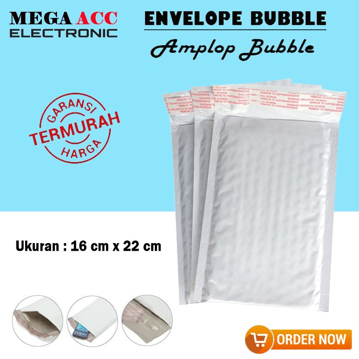 

Kantong Amplop Express Bubble Bag Matte Pearl Envelope - Ukuran 16 x 22 Cm