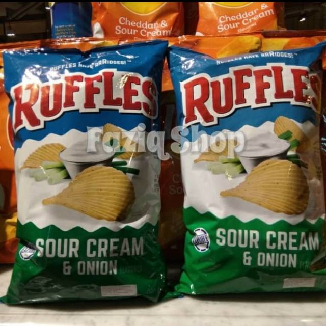 

Ruffles sour creame & onion snack import