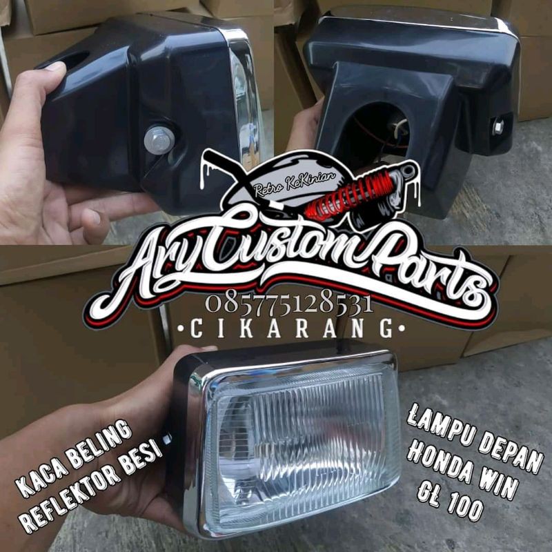 lampu depan honda win gl 100 cocok gl pro gl max  juga rx king custom japstyle scrambler dll