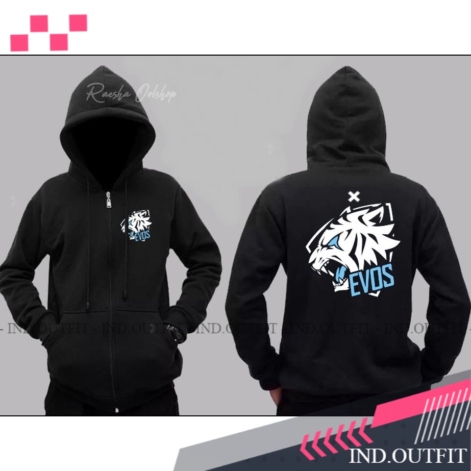 S - XXXXXL(6XL) ZIP Hoodie EVOS RAPTORS Jaket Resleting EVOS GAMING BIGSIZE JUMBO OVERSIZE EVOS ESPO