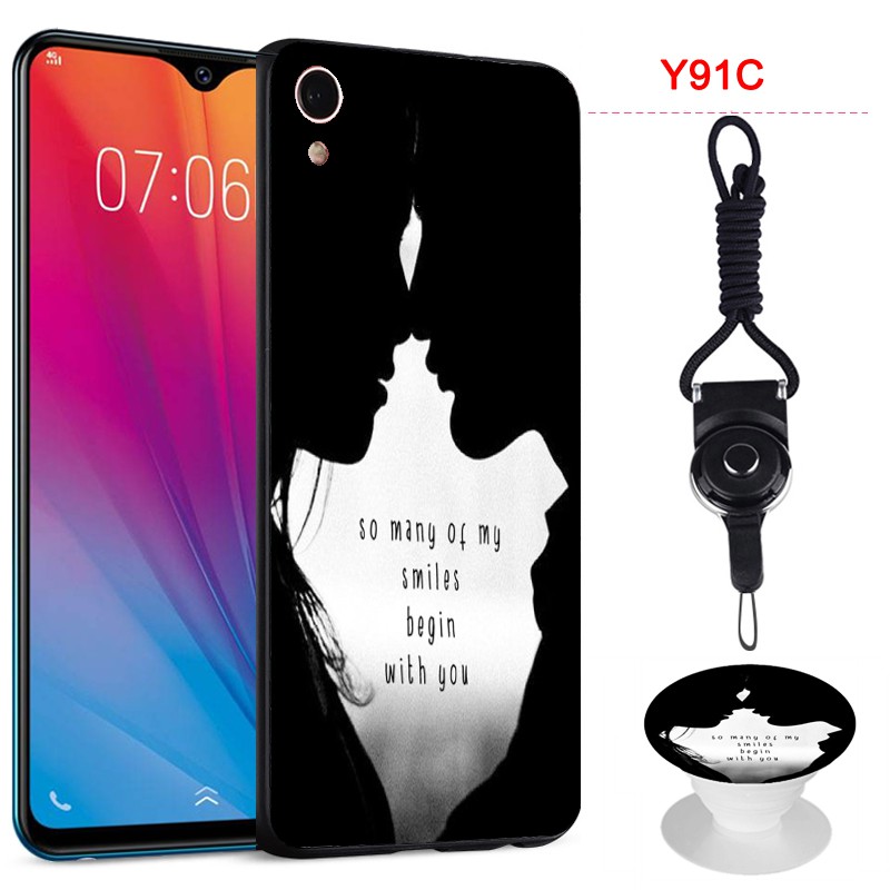 New Arrival For Vivo Y91c Vivo 1820 Silicon Soft Case Cover With The Same Pattern Airbag Phone Bracket And A Roper Shopee Indonesia
