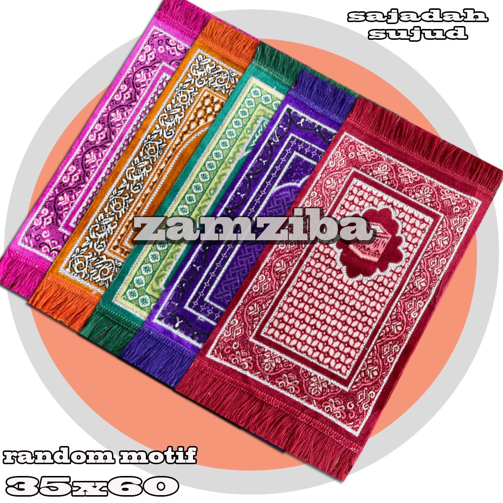 Sajadah Sujud Muka Ukuran 35x60cm Bahan Tebal Sejadah Sauvenir Turky Perlengkapan Sholat Zamziba Sajadah