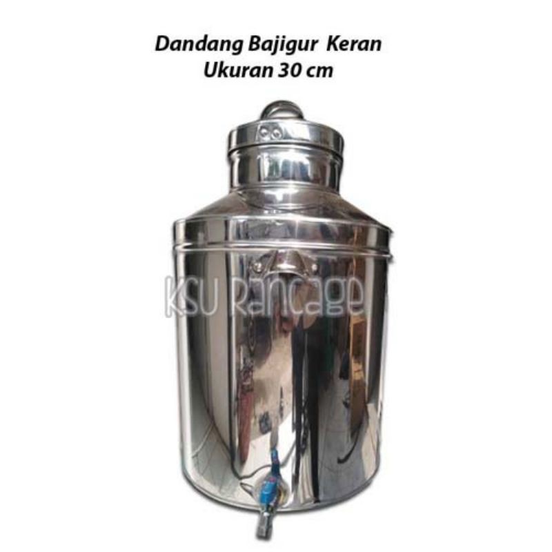 Dandang Bajigur Ukuran 30 cm Plus Keran