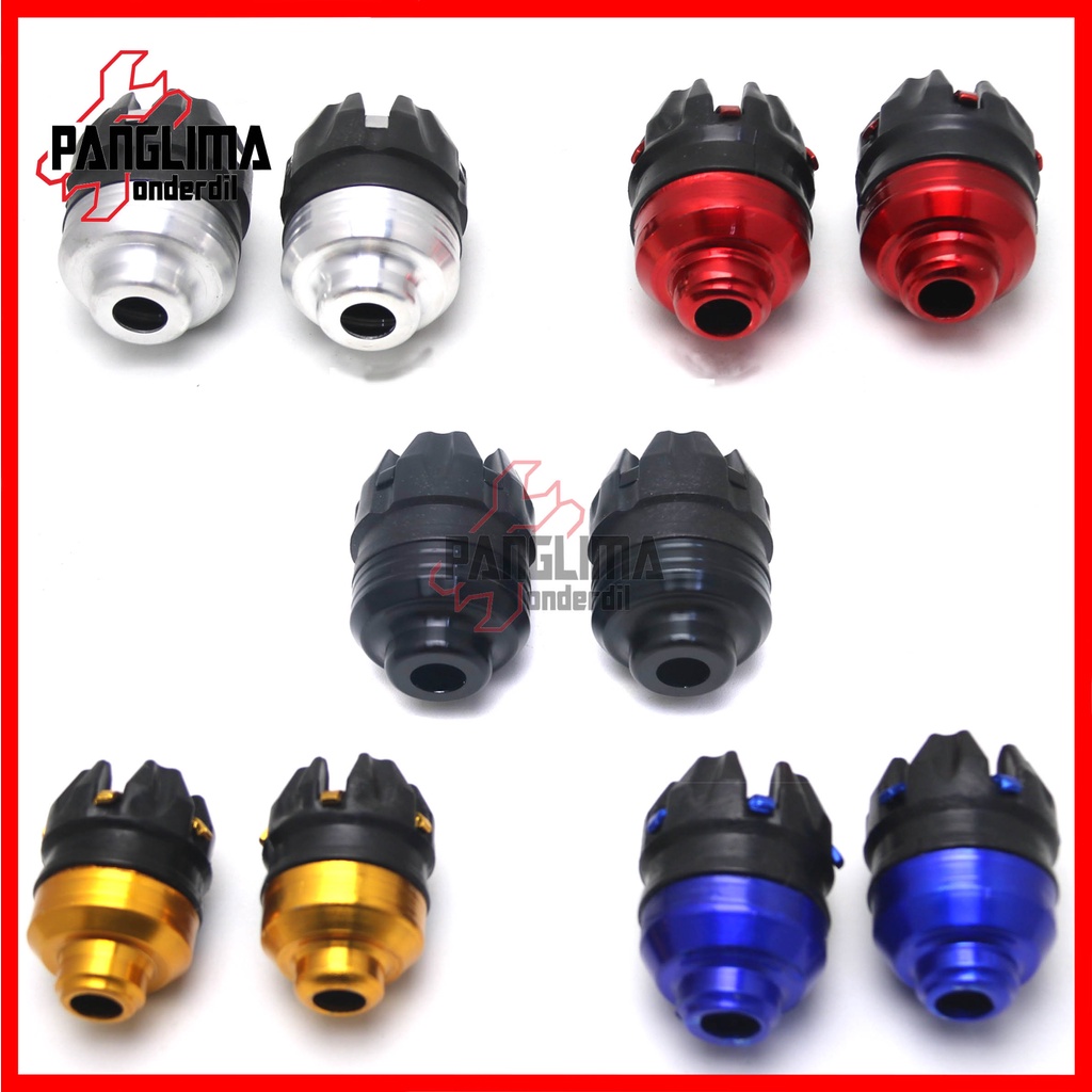 Jalu Roda Depan Untuk Semua Jenis Motor-Universal Merah-Biru-Emas-Hitam-Twotone-2tone-Silver-Hitam As Variasi 1 buah Naga Size Besar CNC 1 Set-2 Pcs