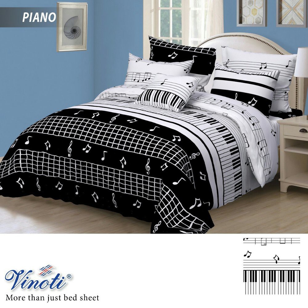 Vhepra Sprei Katun Motif Piano