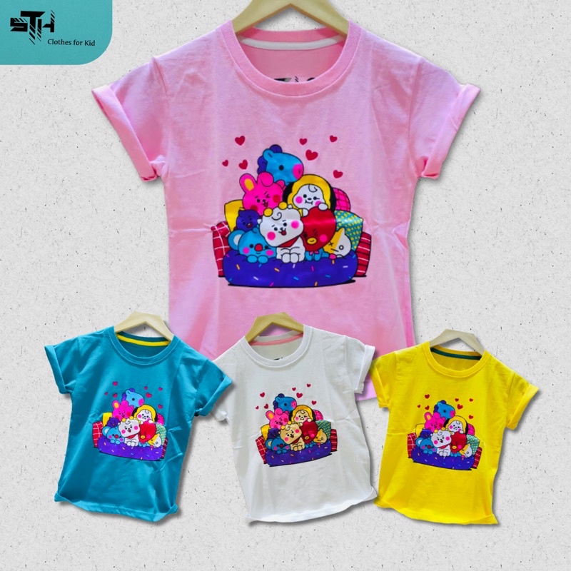 STH 1-10 tahun [ S/M/L/XL/XXL ] Baju Kaos Anak Perempuan Cewek PREMIUM DISTRO Bahan Katun Cotton Combed Halus Lembut