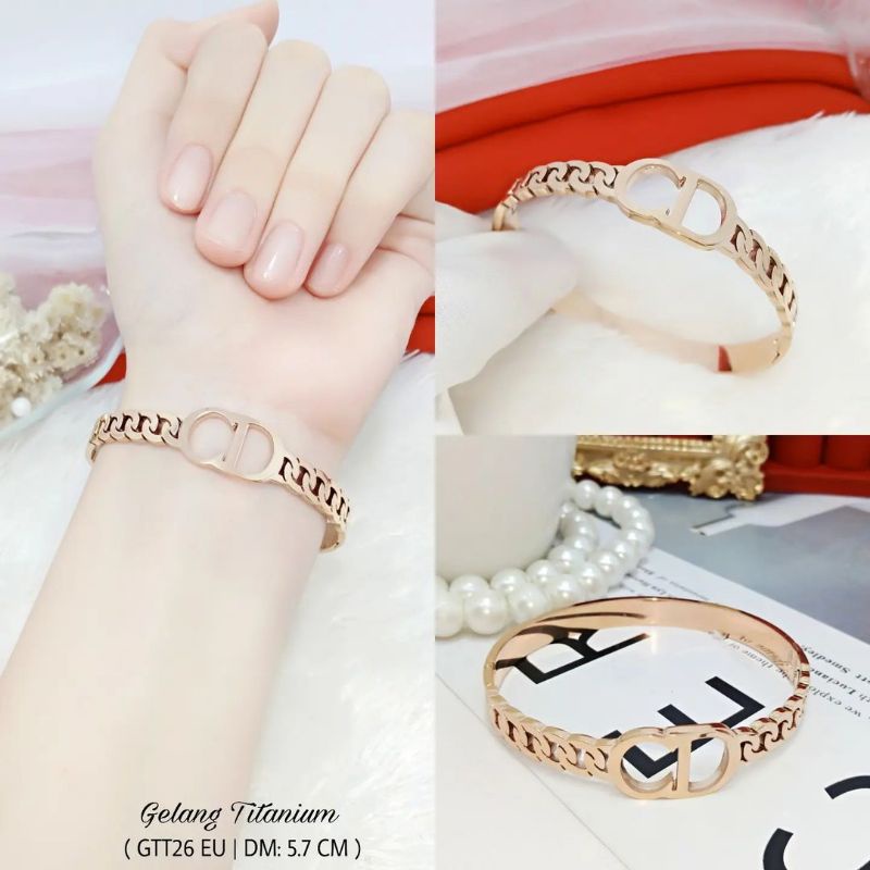 Gelang Titanium Wanita/Gelang Titanium Dewasa GTT26-76-123 EU