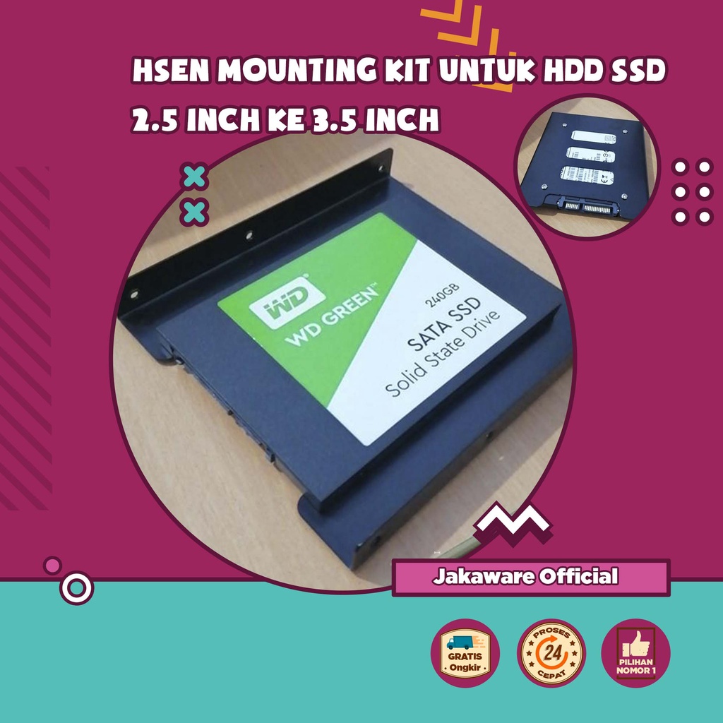 HSEN MOUNTING KIT UNTUK HDD SSD 2.5 Inch KE 3.5 Inch HARDDISK HARDISK HARD DISK BRACKET BRAKET INTER