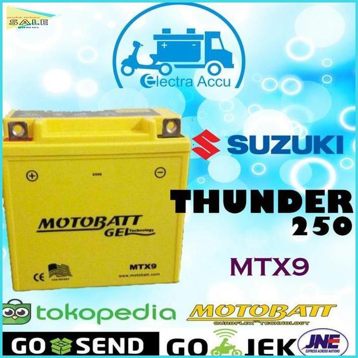 a Promo Aki Motor Suzuki Thunder 250 Motobatt MTX9 Aki kering / Aki Gel _Terlaris